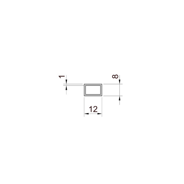 Ax rectangular 12x8x1
